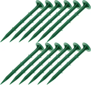 Happyyami 100Pcs Plastic Ground Stakes for Gardening Durable Landscape Fixing Pins for Garden Cloth Sunshade Nets and Tarps Heavy Duty Tent Stakes for Outdoor Use
