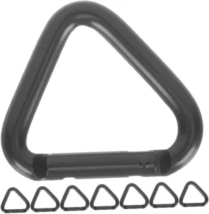 Happyyami 8Pcs Heavy Duty Triangle Climbing Buckles Aluminum Alloy Carabiner Clips for Keys Speakers Outdoor Adventures Gym and Camping Durable Snap Hook with Stable Design