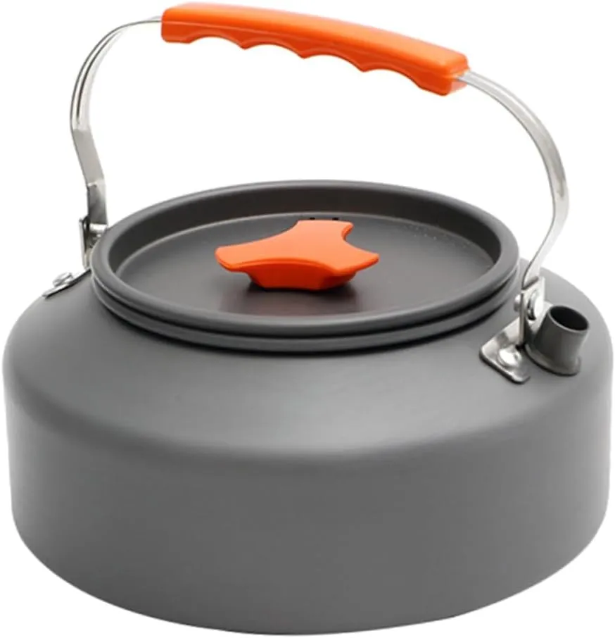 Happyyami Compact Lightweight Outdoor Camping Kettle Durable Boiling Kettle for Tea and Coffee Heat Insulated Design for Picnics and Travel