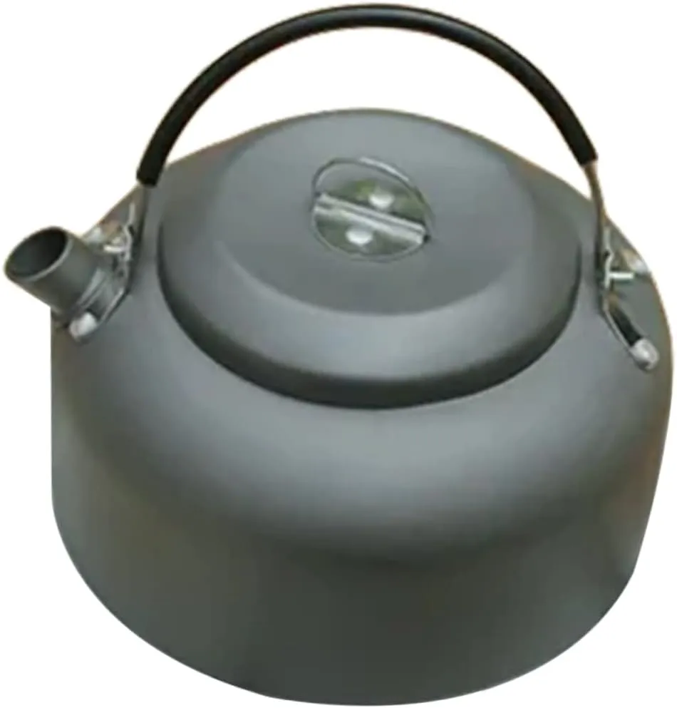 Happyyami Sturdy Camping Kettle 0.8l Aluminum Tea Pot Portable Outdoor Stovetop Water Kettle