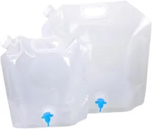 Happyyami Water Container for Camping Hiking Travel Collapsible Large Capacity Portable Water Pouches