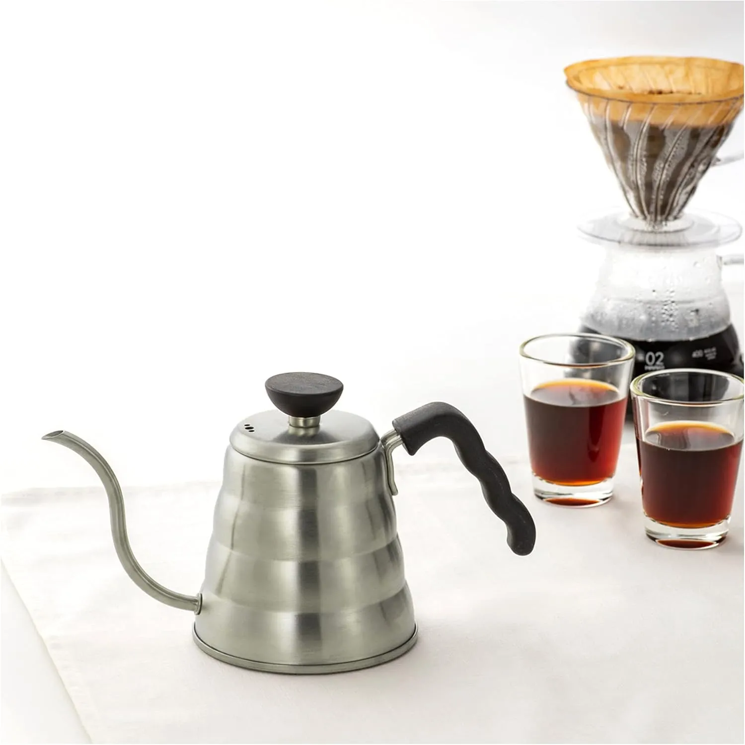 Hario V60 "Buono" Gooseneck Drip Kettle, 700ml, Silver