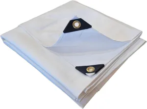 H.D. White Tarp Ultra Thick 16 Mil (Exact Sizes) (10' X 14')