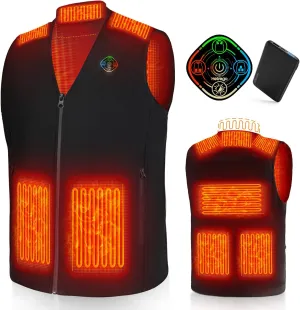 Heated Vest For Men with Battery Pack, Smart Controller with Light-Out Design, Electric Heated Jacket