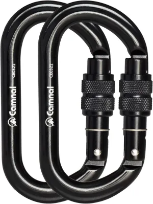 Heavy Duty Carabiner, 25kn(About 5620 lbs) Oval Carabiner Clip O-Shape Rock Climbing Carabiner Lightweight Caribeener for Climbing, Mountaineer, Aerial Work
