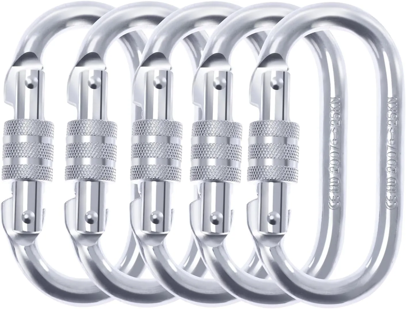 Heavy Duty Carabiner Clip Climbing Carabiner(25kn=5600lbs), Screw Locking Heavy Duty Safety Caribeener Clips Multipurpose for Climbing, Rigging, Ropes, Hammocks