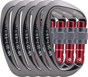 Heavy Duty Carabiner UIAA Certified Locking Carabiner 25KN (About 5620 lbs) Screw Lock Carabiner D Shape Carabiner Clip for Rock Climbing, Mountaineer, Aerial Work