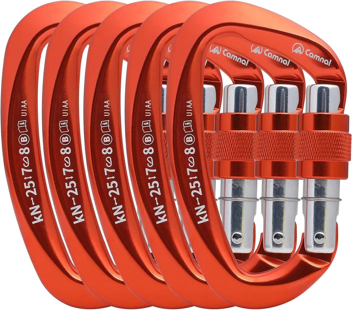 Heavy Duty Carabiner UIAA Certified Locking Carabiner 25KN (About 5620 lbs) Screw Lock Carabiner D Shape Carabiner Clip for Rock Climbing, Mountaineer, Aerial Work