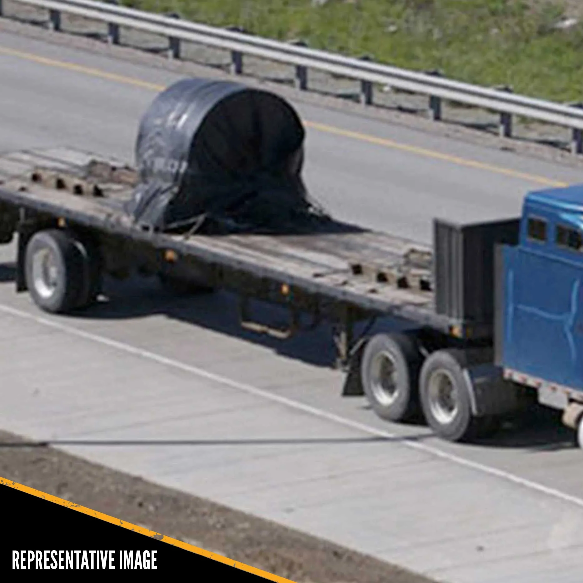Heavy Duty Coil Tarp - 7'x7'x7' - 18 oz. Black Tarp