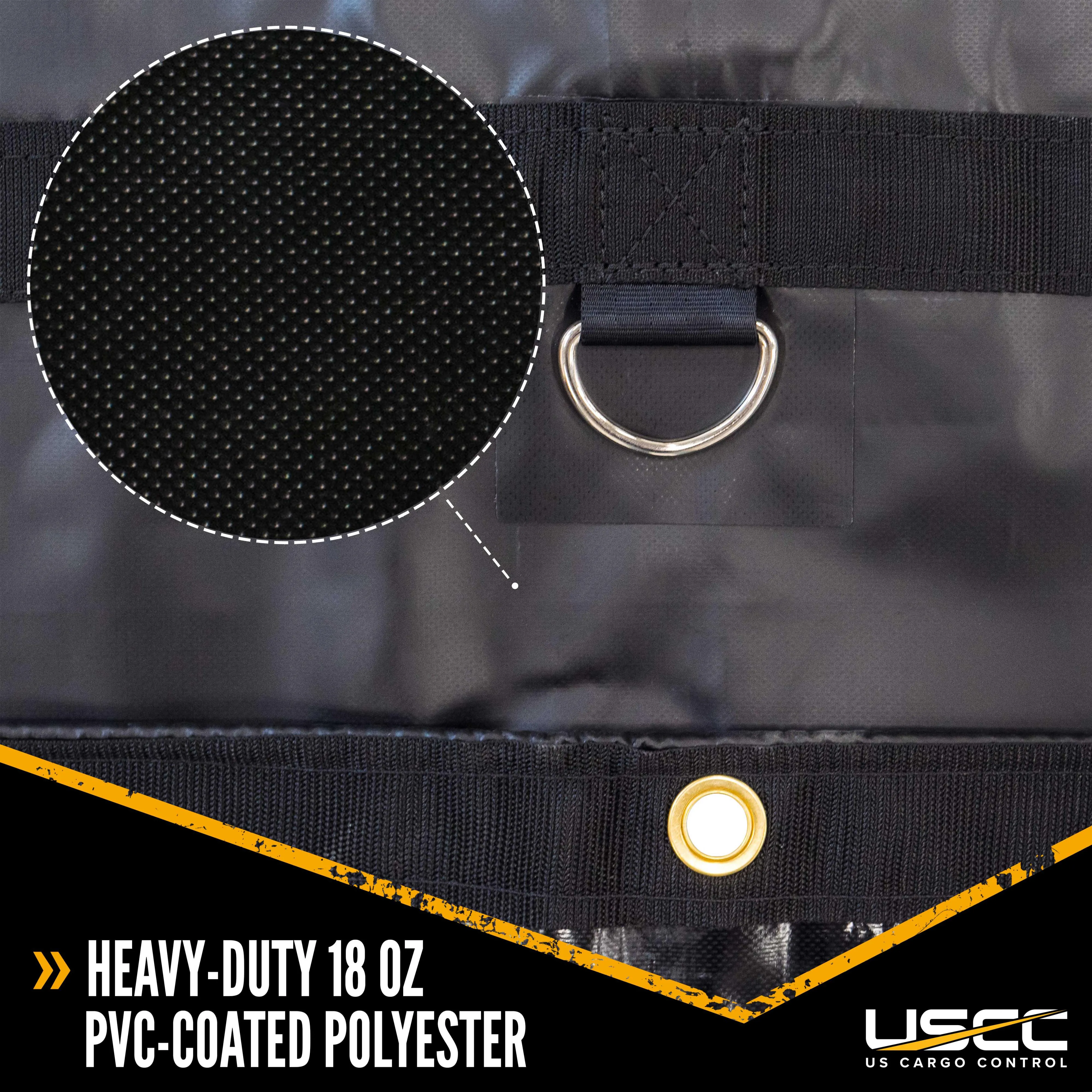 Heavy Duty Coil Tarp - 7'x7'x7' - 18 oz. Black Tarp