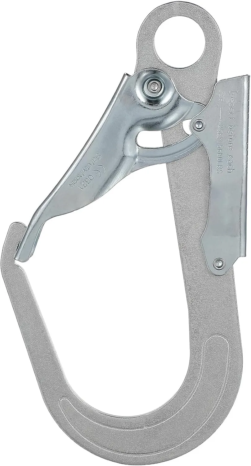 Heavy Duty Forged Auto-Locking Carabiner - Industrial Grade Chrome Plated Safety Hook