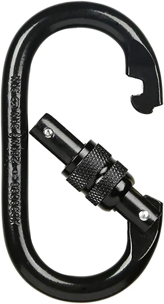 Heavy Duty Locking Climbing Carabiner Clip CE Rated 25 kN 5600 LB Rugged Terrain Approved Industrial Strength Twist Lock Carabiners Clips for Rigging, Ropes, Hammocks, Camping
