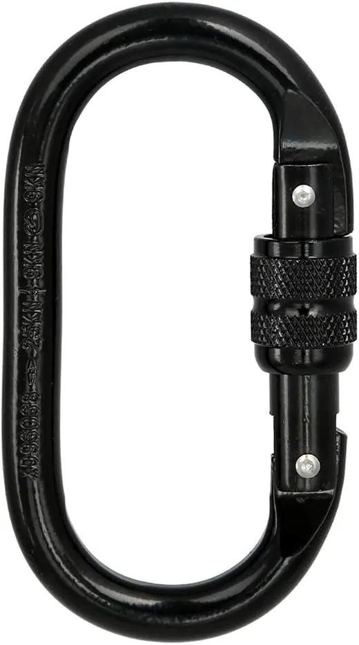 Heavy Duty Locking Climbing Carabiner Clip CE Rated 25 kN 5600 LB Rugged Terrain Approved Industrial Strength Twist Lock Carabiners Clips for Rigging, Ropes, Hammocks, Camping