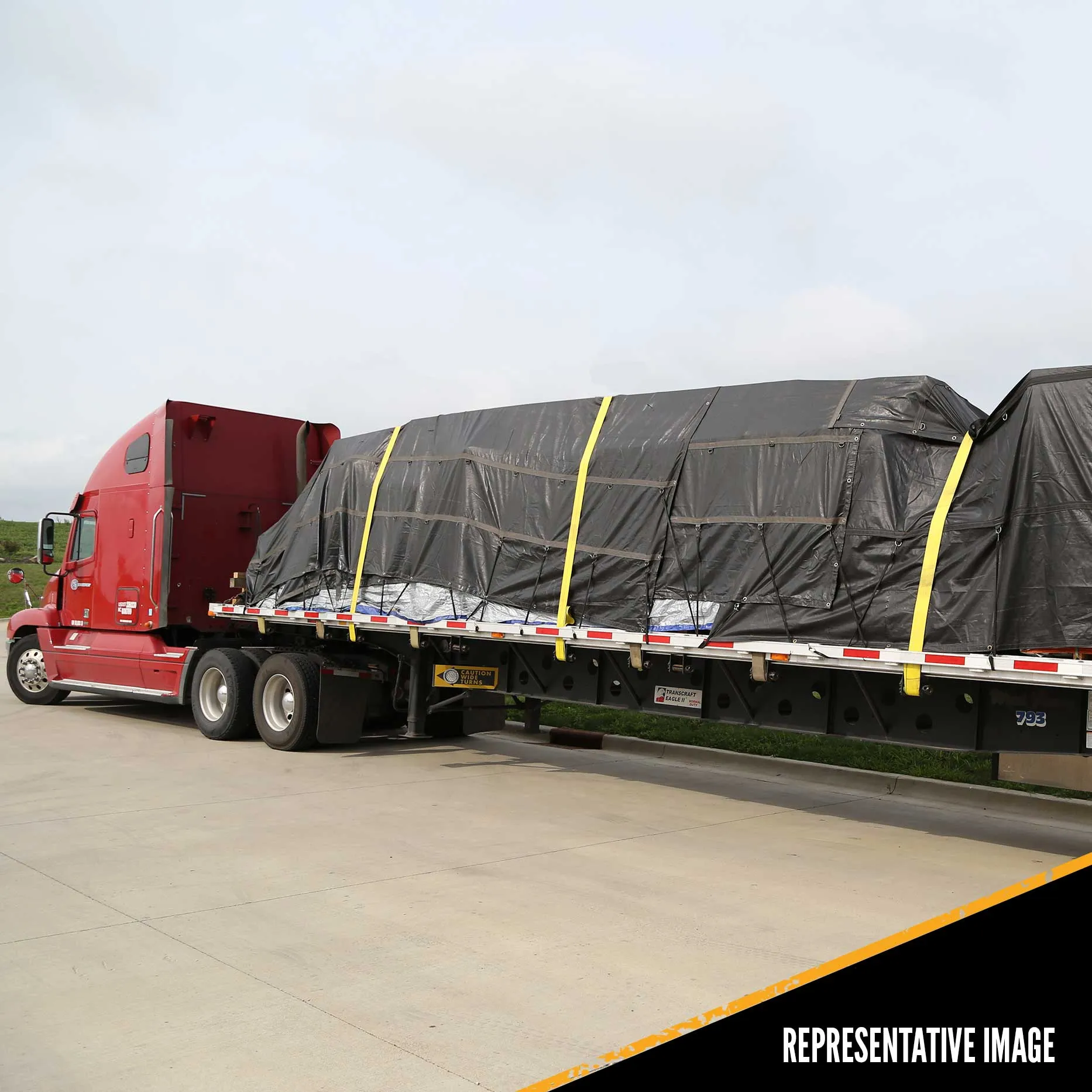 Heavy Duty Machinery Tarp - 20' x 20' - 18 oz. Black Tarp