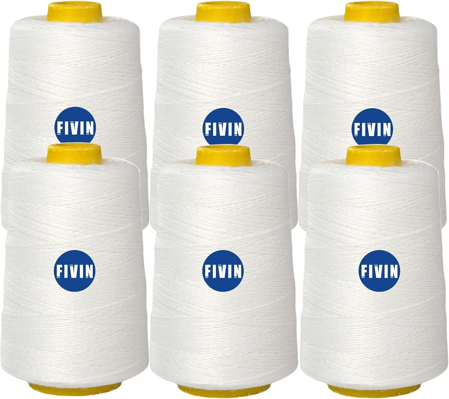 Heavy Duty Sewing Thread 6-Stranded Sewing Thread Industrial Grade 100% Polyester for Bag Sewing Machine Bag Closing Machine Closer Machine