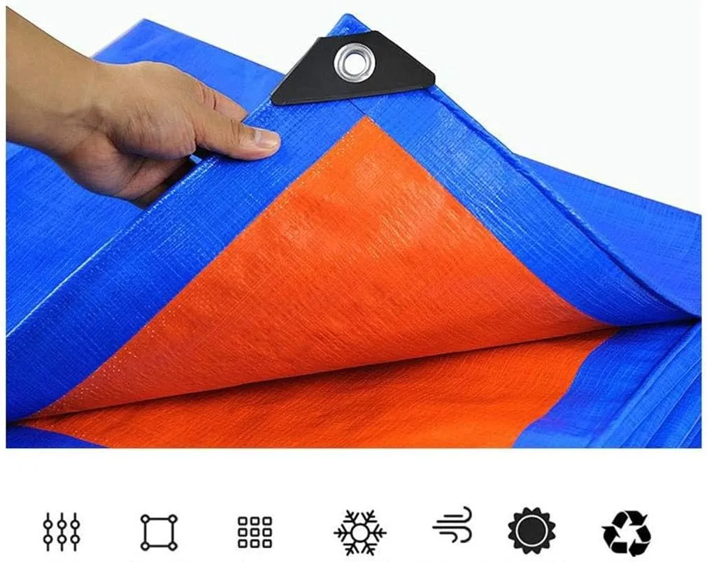 Heavy Duty Tarpaulin Waterproof Weatherproof, Tarps with Grommets Outdoor Garden Patio Curtain Sunscreen Tarpaulins, Heavy Duty Tarpaulin Cover, 3 * 7M