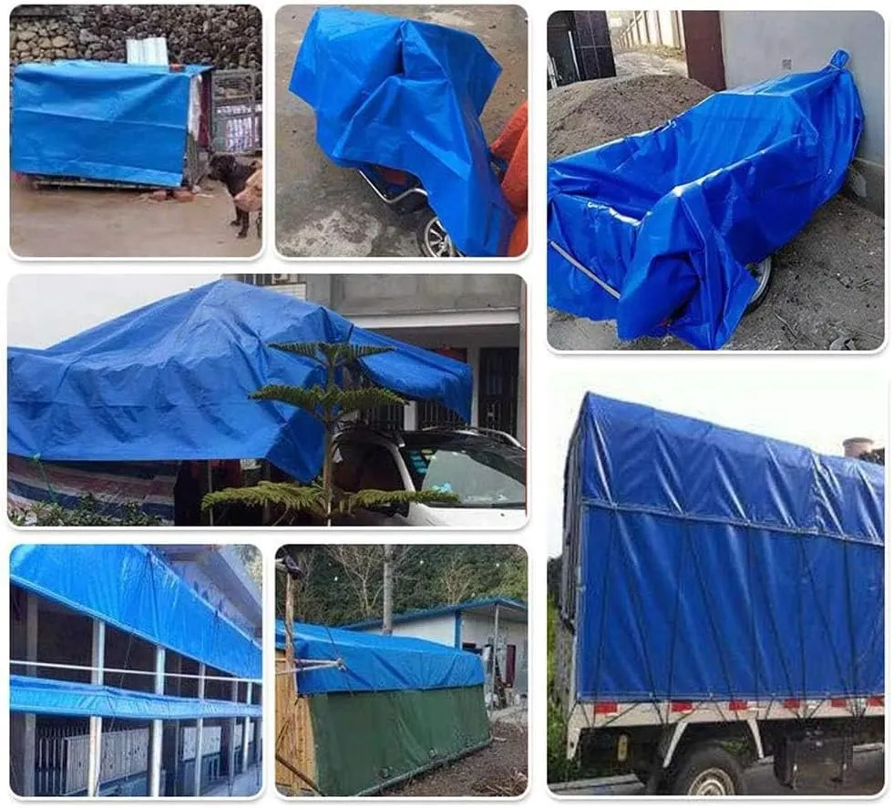Heavy Duty Tarpaulin Waterproof Weatherproof, Tarps with Grommets Outdoor Garden Patio Curtain Sunscreen Tarpaulins, Heavy Duty Tarpaulin Cover, 3 * 7M