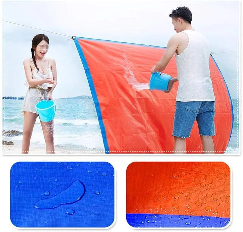 Heavy Duty Tarpaulin Waterproof Weatherproof, Tarps with Grommets Outdoor Garden Patio Curtain Sunscreen Tarpaulins, Heavy Duty Tarpaulin Cover, 3 * 7M