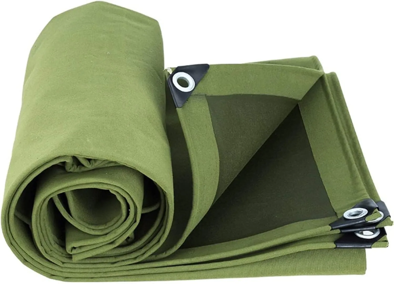 Heavy-Duty Waterproof Canvas Tarp, Green Tarpaulin Thicken, Multi-Purpose Large Oxford Canvas Tarps, Waterproof Tarpaulin with Metal Grommets, for Boat Pool Roof Outdoor,10x10m