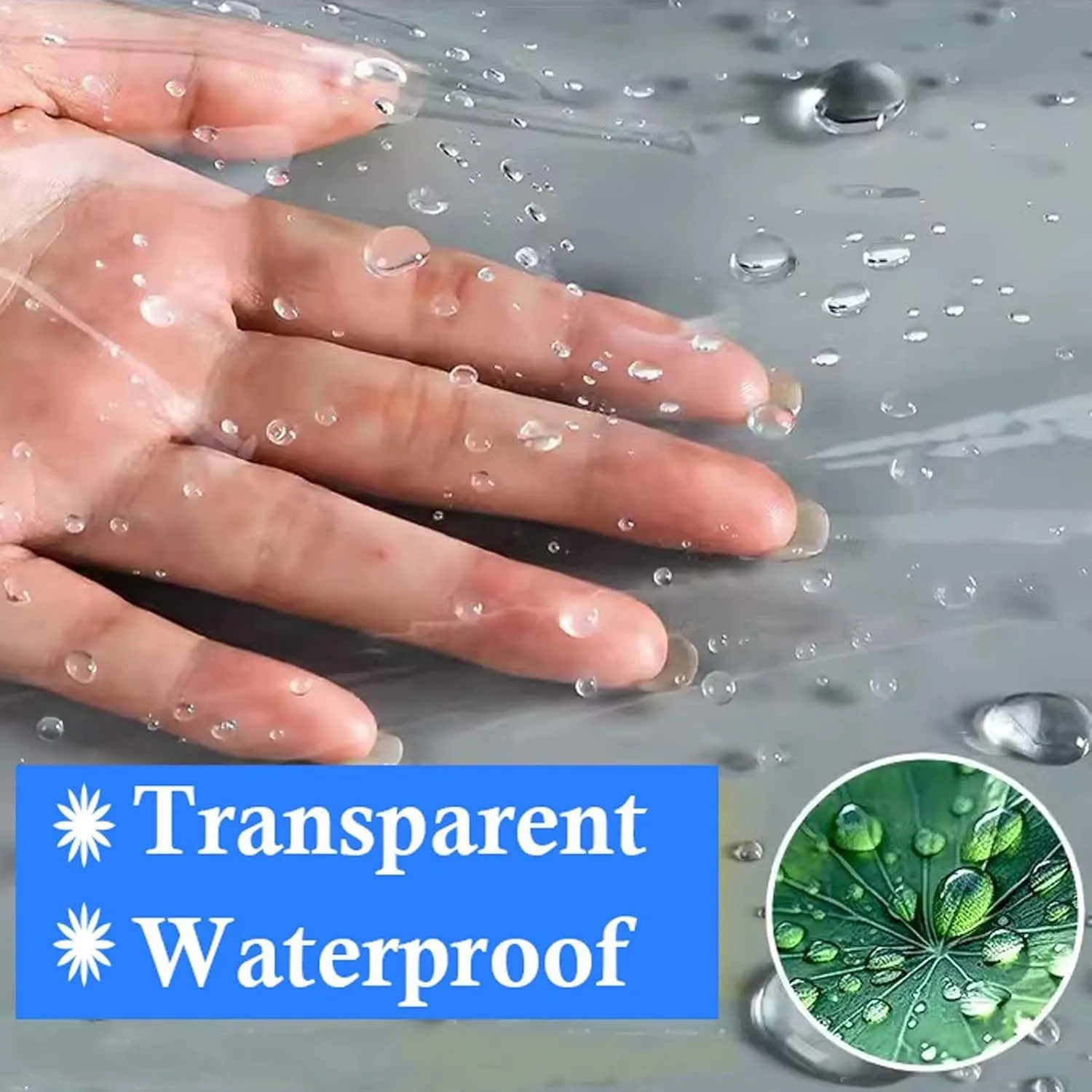 Heavy Duty Waterproof Clear Tarps 8.2x3.3ft, Plastic Tarpaulin Cover with Eyelets, Transparent PVC Clear Tarpaulin, for Outdoor/Camping/Garden/Chicken Coop