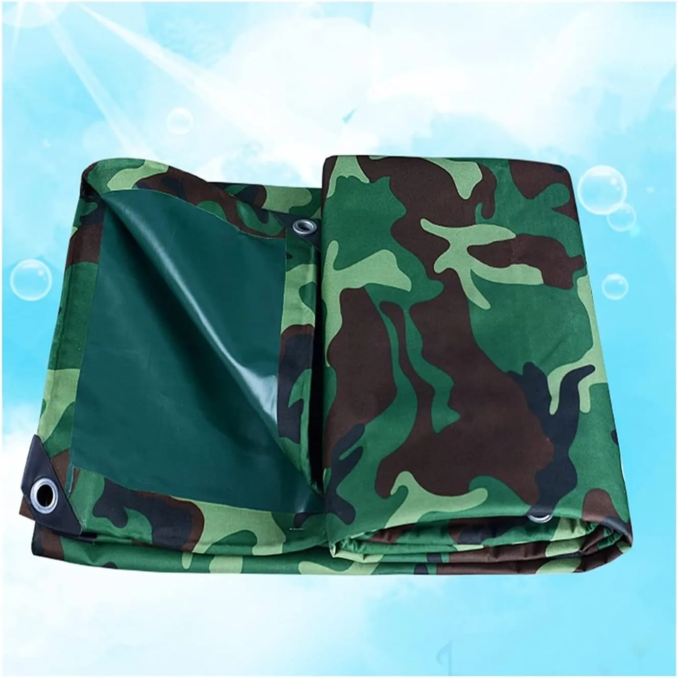 Heavy Duty Waterproof Tarp, Multi Purpose Poly Cover Strong Isolation Outdoor Camping Survival Shelter Camo Heavy Duty Tarpaulin (Color : Gray, Size : 12x12m)