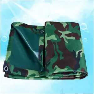 Heavy Duty Waterproof Tarp, Multi Purpose Poly Cover Strong Isolation Outdoor Camping Survival Shelter Camo Heavy Duty Tarpaulin (Color : Gray, Size : 12x12m)