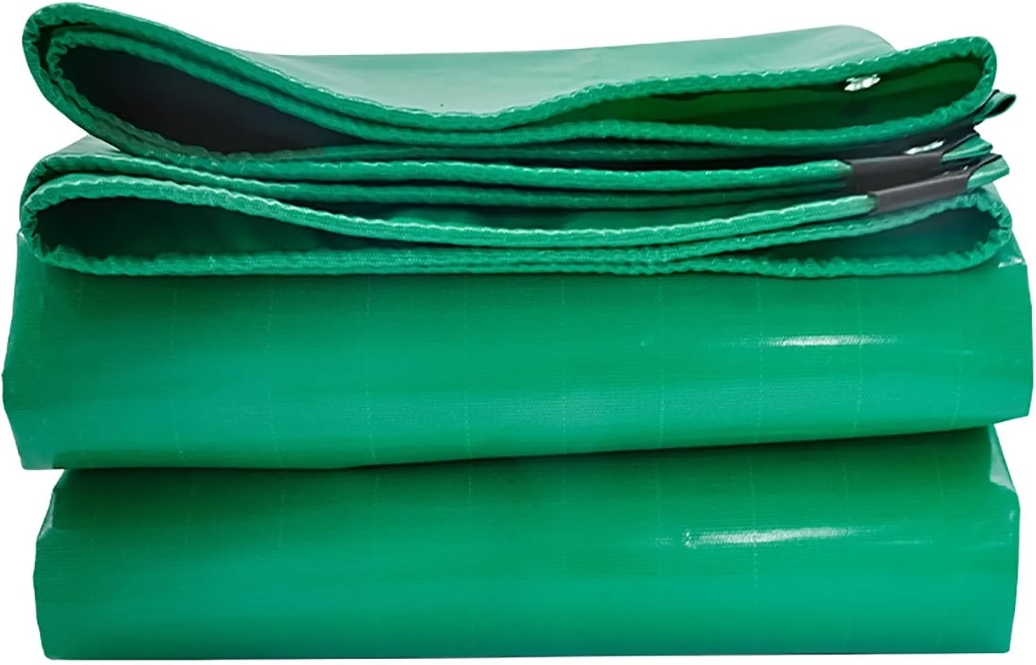 Heavy Duty Waterproof Tarpaulin, 350G/400G/450G/500G/m² Waterproof UV Resistant Tarpaulin, Sun Coated Green Shade with Grommets, for Roof, Camping, Car & Boat Covers (500g 6×8m)