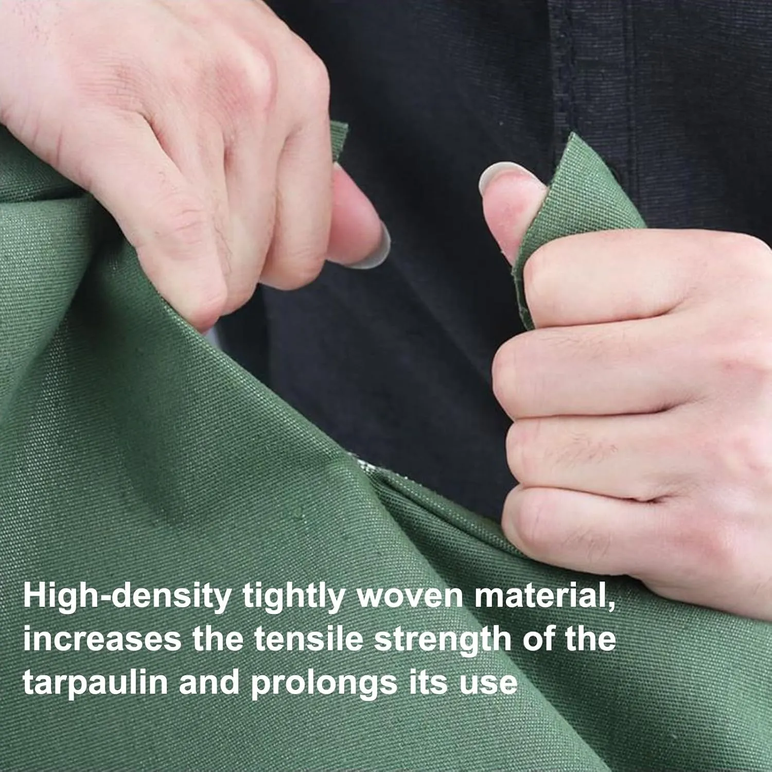 Heavy Duty Waterproof Tarps, Canvas Tarp with Rustproof Grommets, PVC Coating, UV Resistant, Emergency Tarp for Car Boat Camping Firewood Woodpile