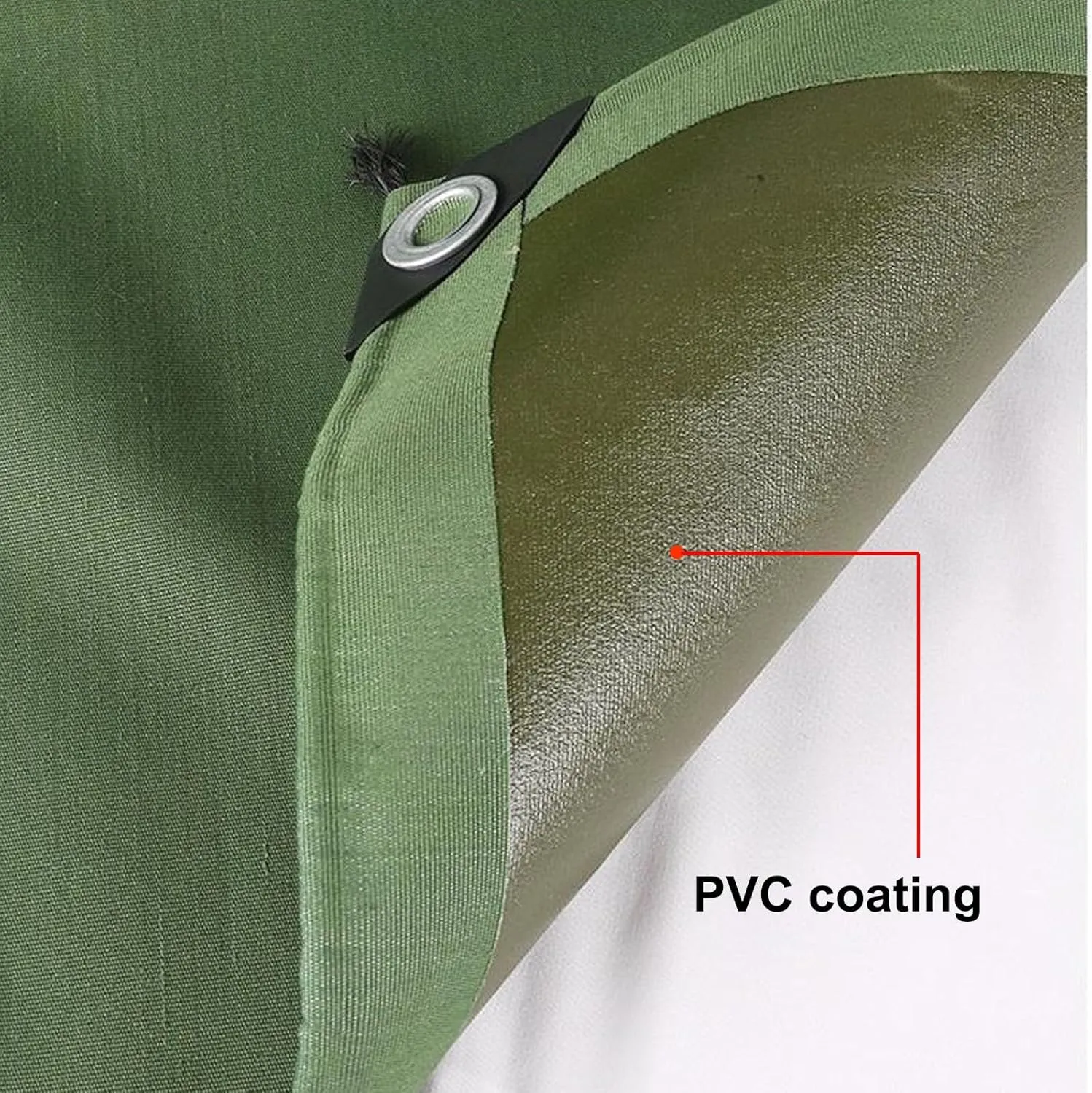 Heavy Duty Waterproof Tarps, Canvas Tarp with Rustproof Grommets, PVC Coating, UV Resistant, Emergency Tarp for Car Boat Camping Firewood Woodpile