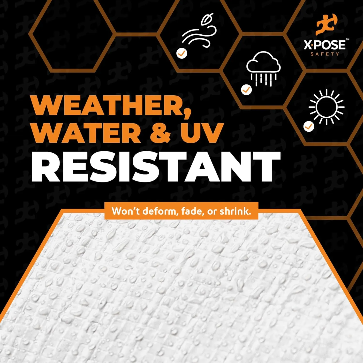 Heavy Duty White Poly Tarp 10' X 10' - Multipurpose Protective Cover - Durable, Waterproof, Weather Proof, Rip and Tear Resistant - Extra Thick 12 Mil Polyethylene - by Xpose Safety