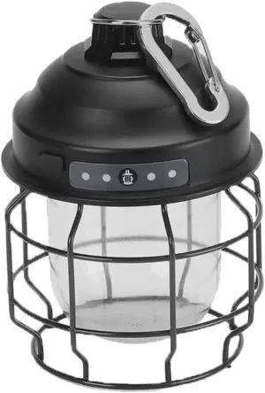 HEMOTON Camping Electric Lantern Rechargeable Camping Lamp Portable Lantern Buckle Design