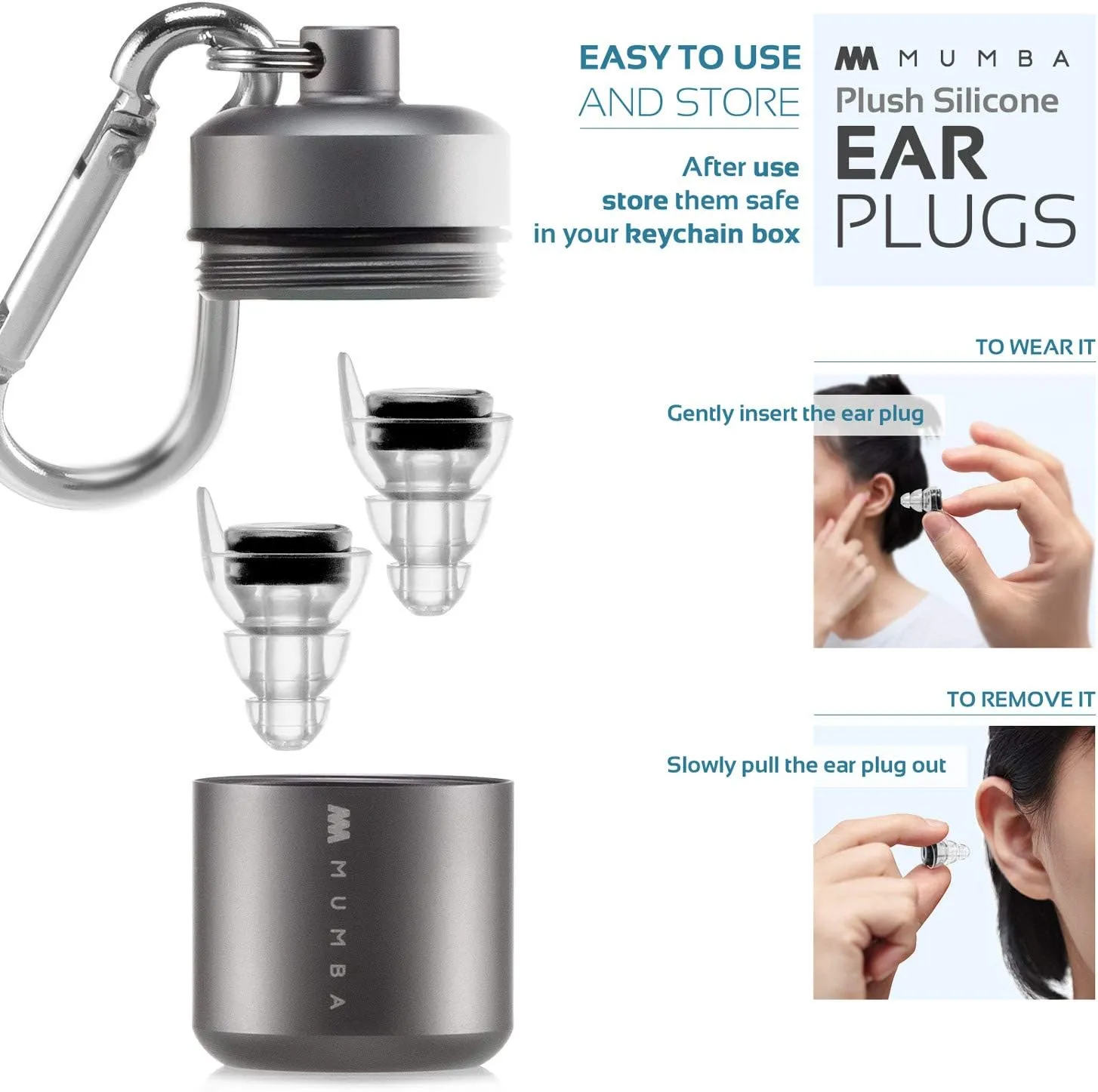 High Fidelity Concert Earplugs, Reusable Musicians Ear Plugs, 24dB Advanced Filter Technology Ear Protection