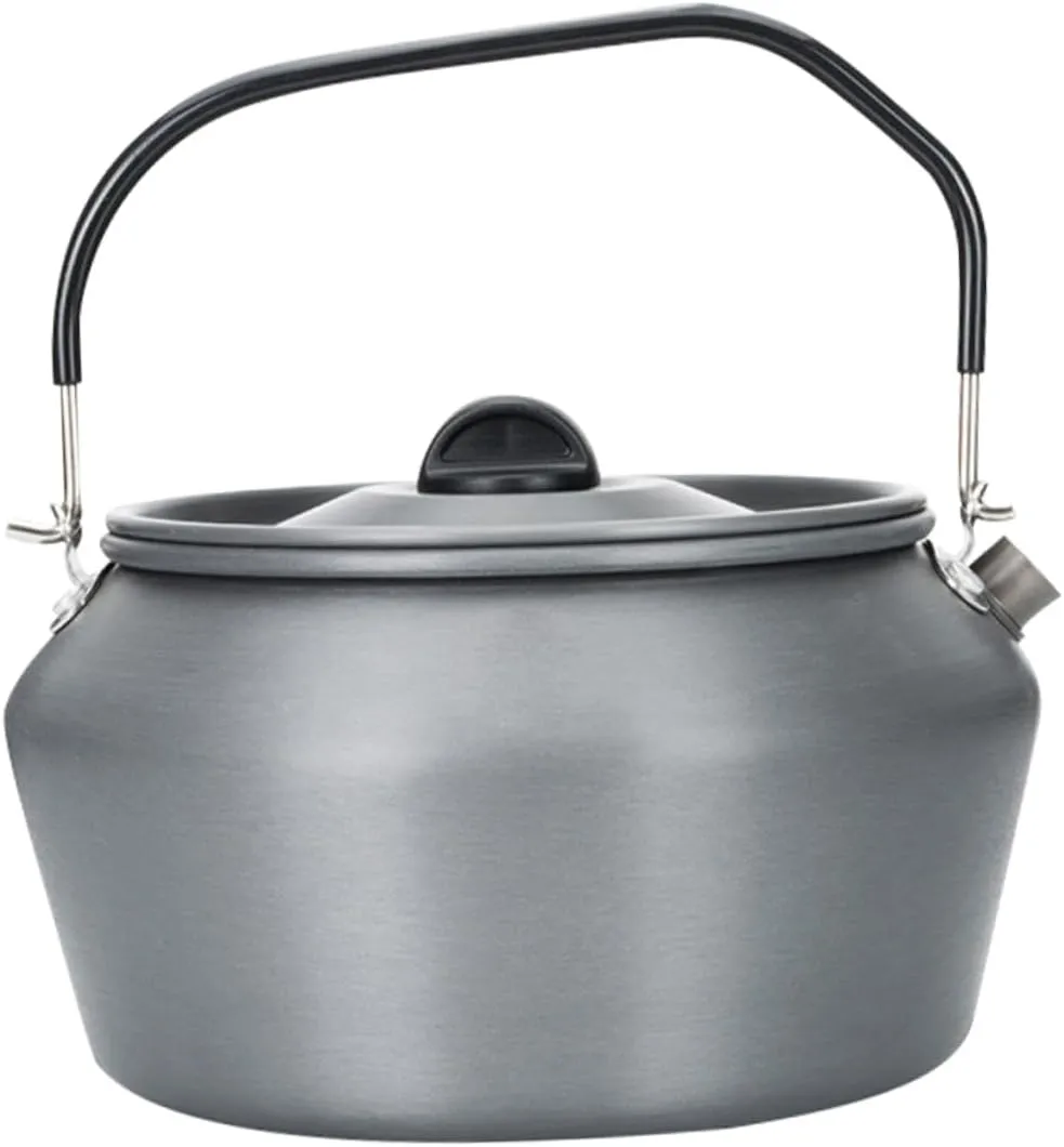 Hiking Kettle Portable Outdoor Water Kettle Thick Bottom Boiling Teapot for Camp Non-slip Handles Ideal for Picnic