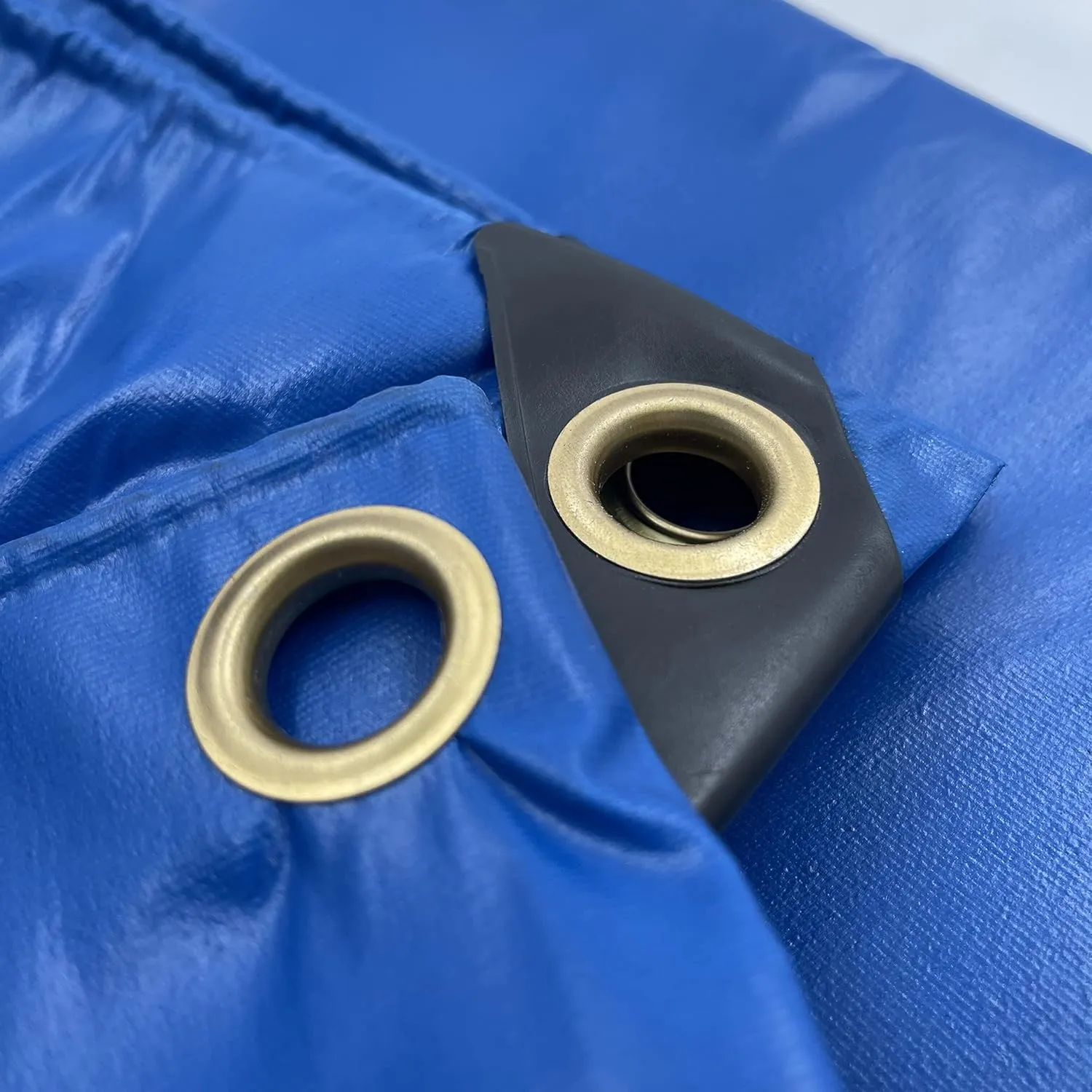HTTMT- (4.4X6 Feet) 14 Mil Heavy Duty PVC-Coated Tarp Cover for Camping, Awning, Shades, Curtains Tent, Boat, Truck, RV Or Pool Cover Tarpaulin Sheet [P/N: ET-TP01-BLUE]