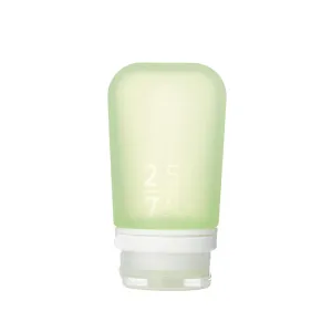 humangear GoToob  (Medium) | Refillable Silicone Travel Bottle | Locking Lid | Food-Safe Material | Green, Medium (2.5 fl.oz.; 74ml)