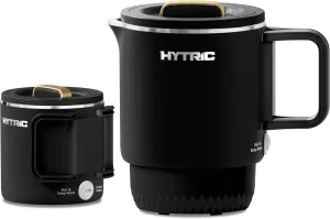 HYTRIC Travel Electric Kettle, 650ML Foldable Small Kettle, Portable Water Kettle with Dual Power Control, Collapsible Stainless Steel Water Boiler, Auto Shutoff & Boil Dry Protection, BPA-Free