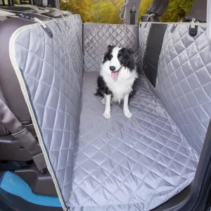 iBuddy Dog Hammock for Truck with Flip Up Rear Seats Crew Cab Truck Floor Dog Seat Cover Protects Vehicle from Hair, Scratches and Dirt, Back Seat Cover Fits Ford F150 F250, Chevy Silverado & RAM