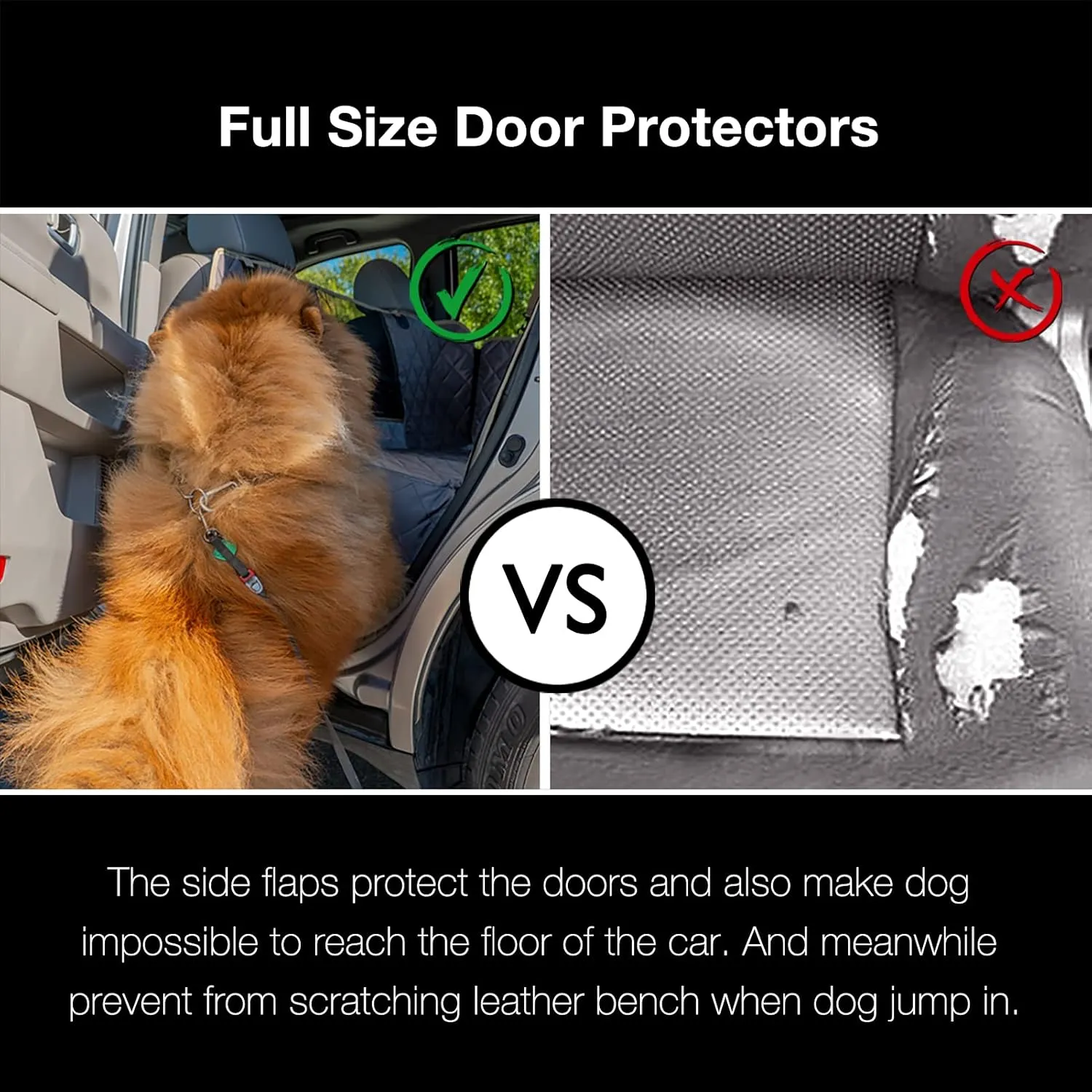 iBuddy Truck Dog Hammock - 100% Waterproof, Machine Washable X-Large Pet Seat Cover with Side Flap for Large SUV and Truck
