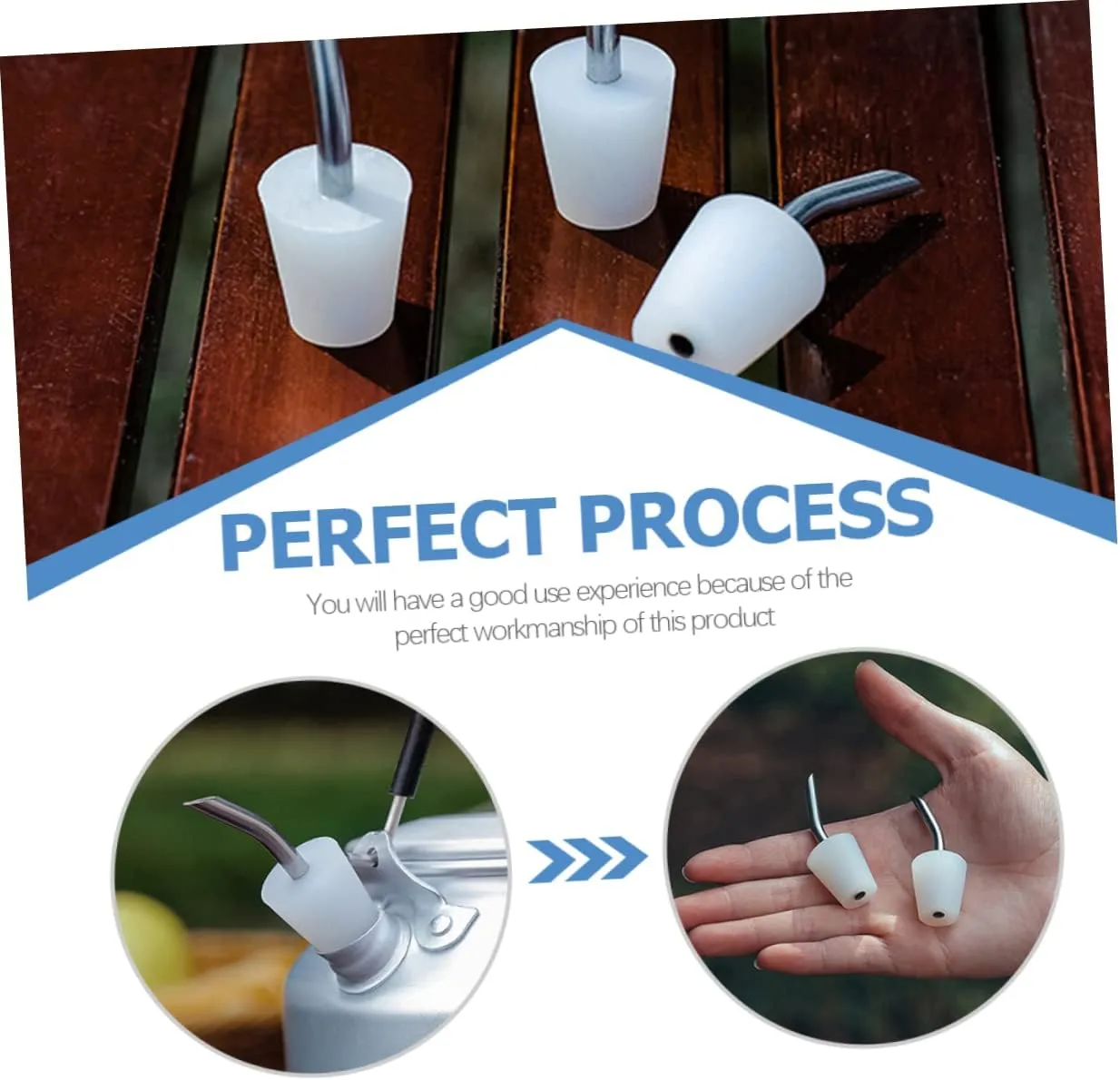 IMIKEYA 4pcs Stainless Steel Kettle Extension Spout Portable Pourer for Camping Outdoor Use Resistant Easy to Clean Design Compact Lightweight