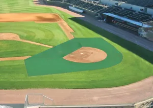 INFIELD STANDARD TRAPAZOID MESH BATTING PRACTICE TURF AND COLLAR PROTECTOR