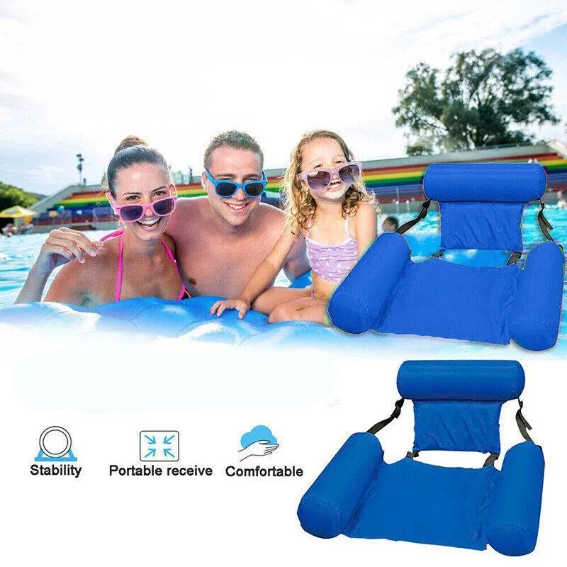 Inflatable Floating Water Hammock Float Pool Lounge Bed Sea Beach Swimming Chair