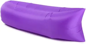 Inflatable Lounger Air Sofa Hammock, Foldable Air Sofa Hammock Inflatable Couch for Camping Backyard Lakeside with Compression Sacks