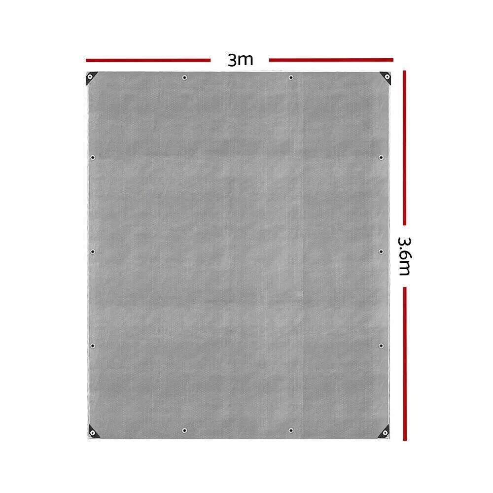 Instahut Tarpaulin Tarp 3.6x6m Tarp Camping Tarps Poly Heavy Duty Cover 180gsm