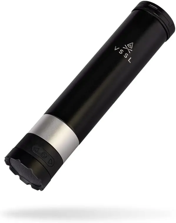 Insulated Flask with Weatherproof True Wireless Speaqua Speaker, Stainless Steel, Double-Walled Insulation, USB-C Recharge, Cord Included