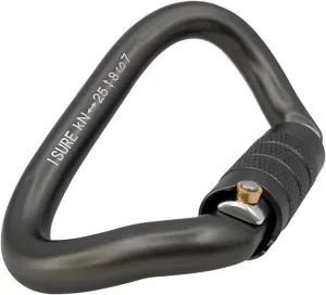 ISURE MARINE Auto Locking Carabiner Clips Twist Lock, Heavy Duty Lightweight Locking Carabiner Clips D Ring for Camping Hiking Outdoor Gym etc, D Shaped
