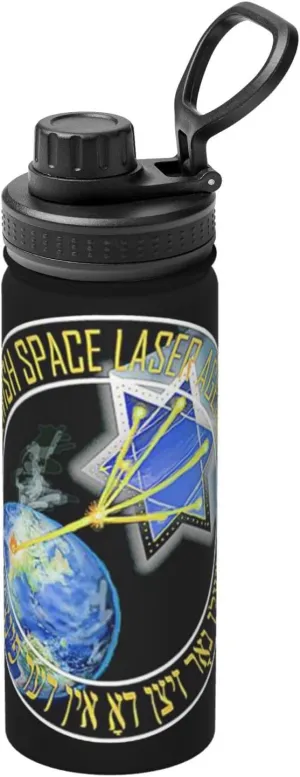 Jewish Space Laser Agency Sports Insulated Kettle 18oz Stainless Steel Travel Mug Thermal Flask Double-Layer Thermos Insulation Water Bottle