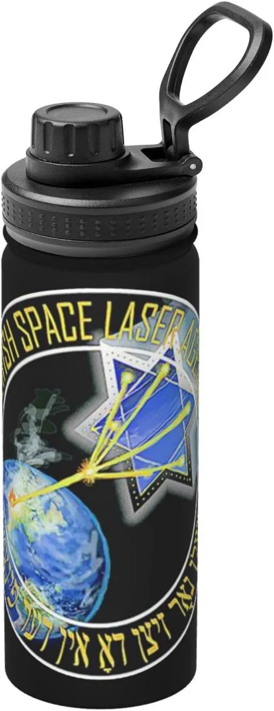 Jewish Space Laser Agency Sports Insulated Kettle 18oz Stainless Steel Travel Mug Thermal Flask Double-Layer Thermos Insulation Water Bottle