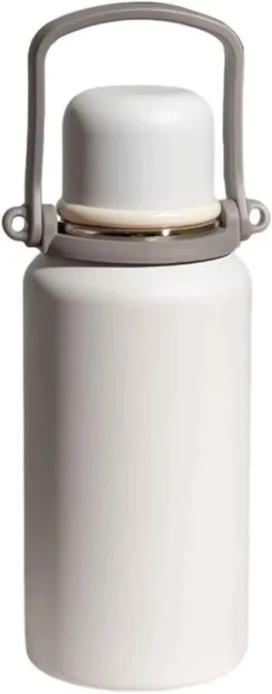 JUSHZ Sports Mens Water Bottle Water Bottles Leakproof Adult for Women Girls with Filter Thermos Flask Insulated Bottles Vacuum Flasks Stainless Steel Student Portable Men Gift (White,1200ML)