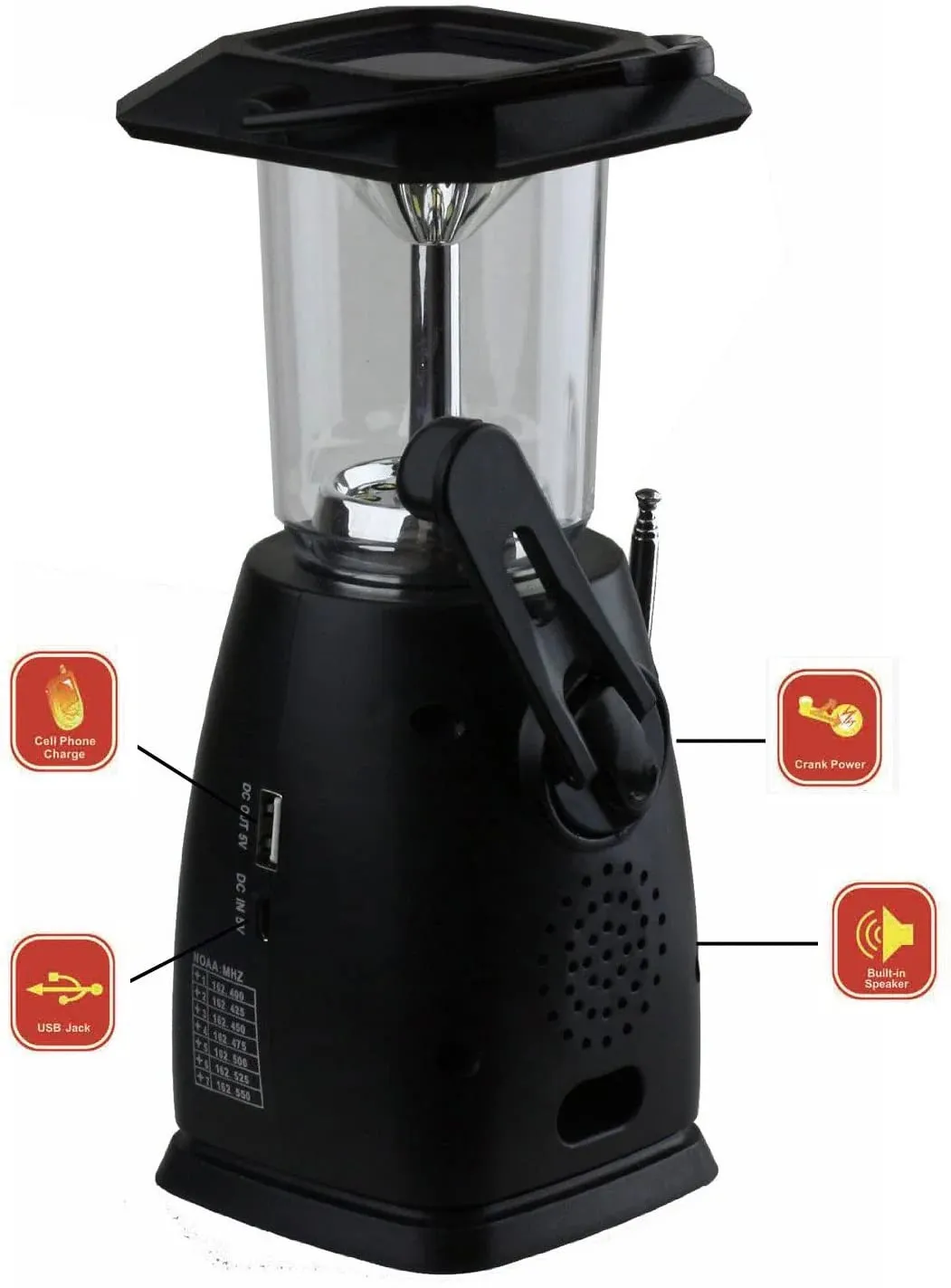 Kaito KA249W Solar Crank LED Emergency Lantern & NOAA Weather Radio – Be Ready for Any Storm!