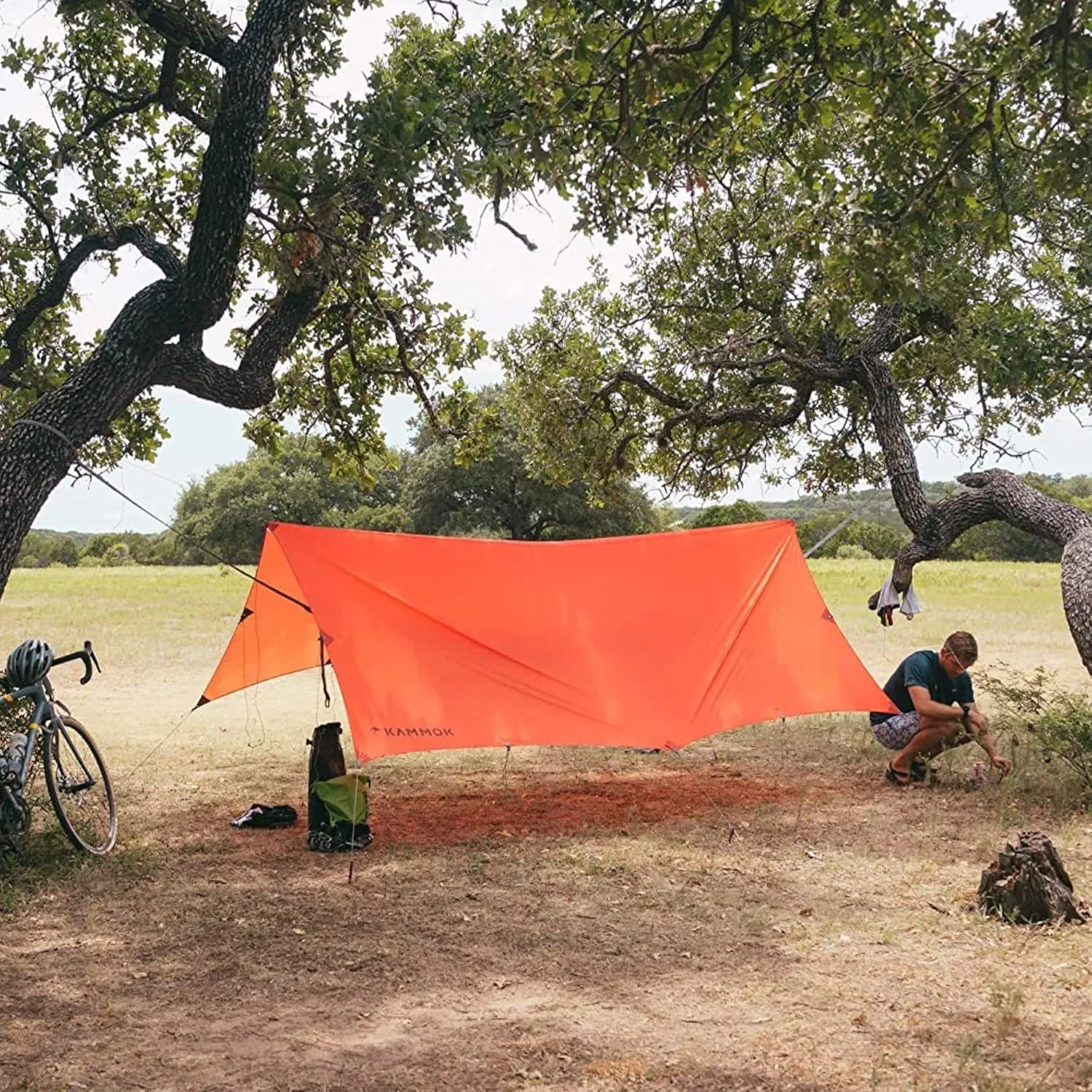 KAMMOK Kuhli Pro | Versatile Weather Shelter, (Waterproof, Durable, Portable, Camping Tarp, Hammock Tarp, Rain Cover), Granite Gray